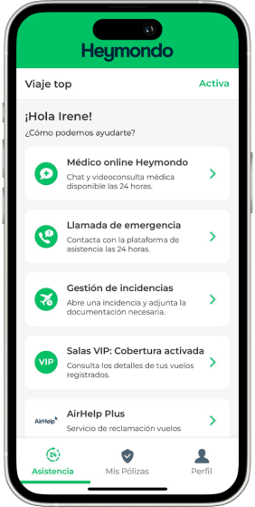 Seguro de viaje app