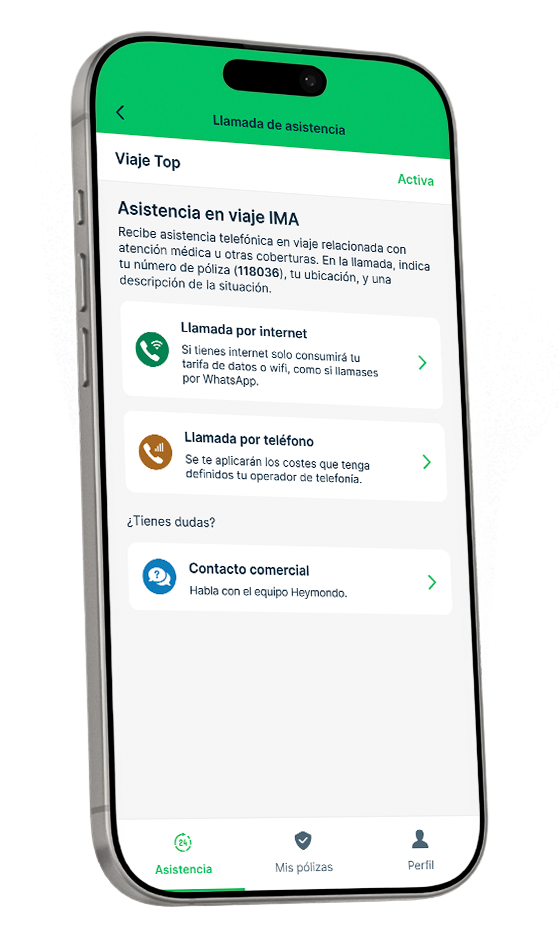 App de asistencia en viaje